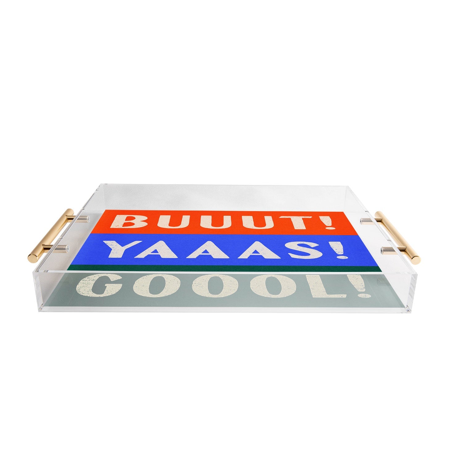 Society6 Design Studio Trilingual Goal Acrylic Tray