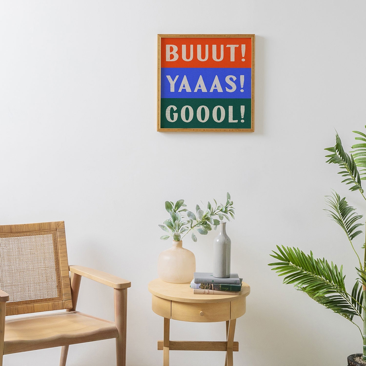 Society6 Design Studio Trilingual Goal Framed Wall Art