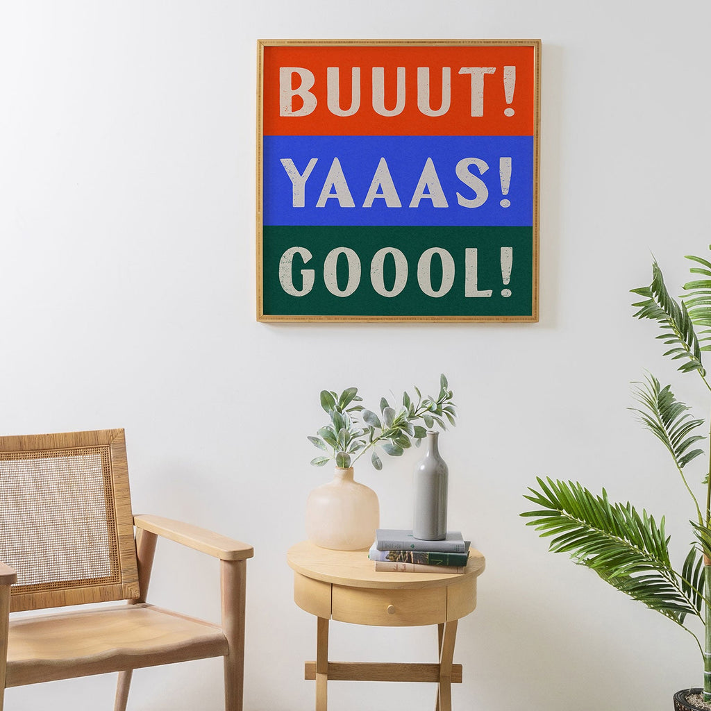 Society6 Design Studio Trilingual Goal Framed Wall Art