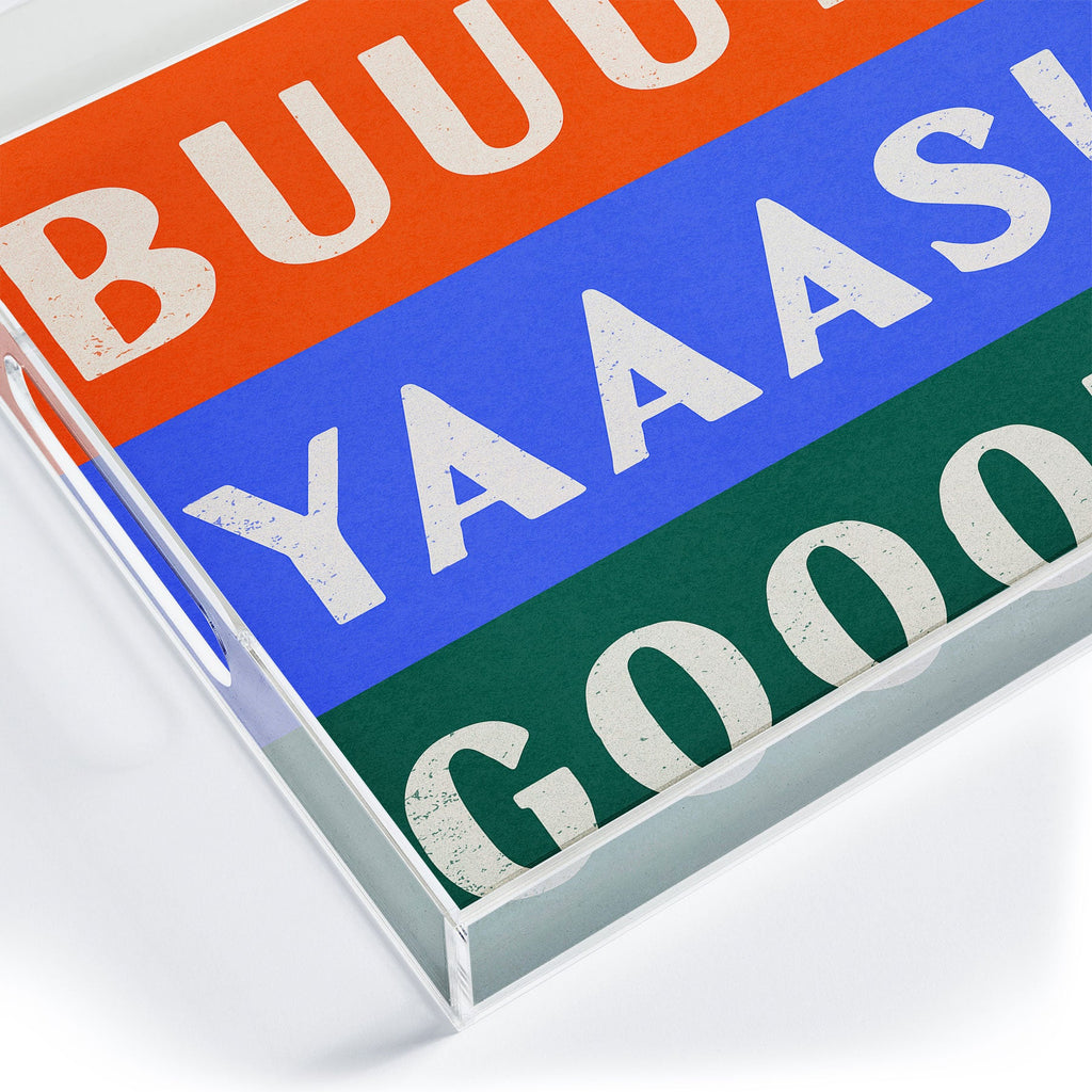 Society6 Design Studio Trilingual Goal Acrylic Tray