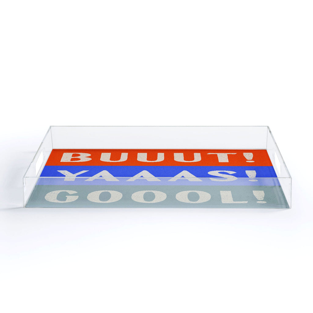 Society6 Design Studio Trilingual Goal Acrylic Tray