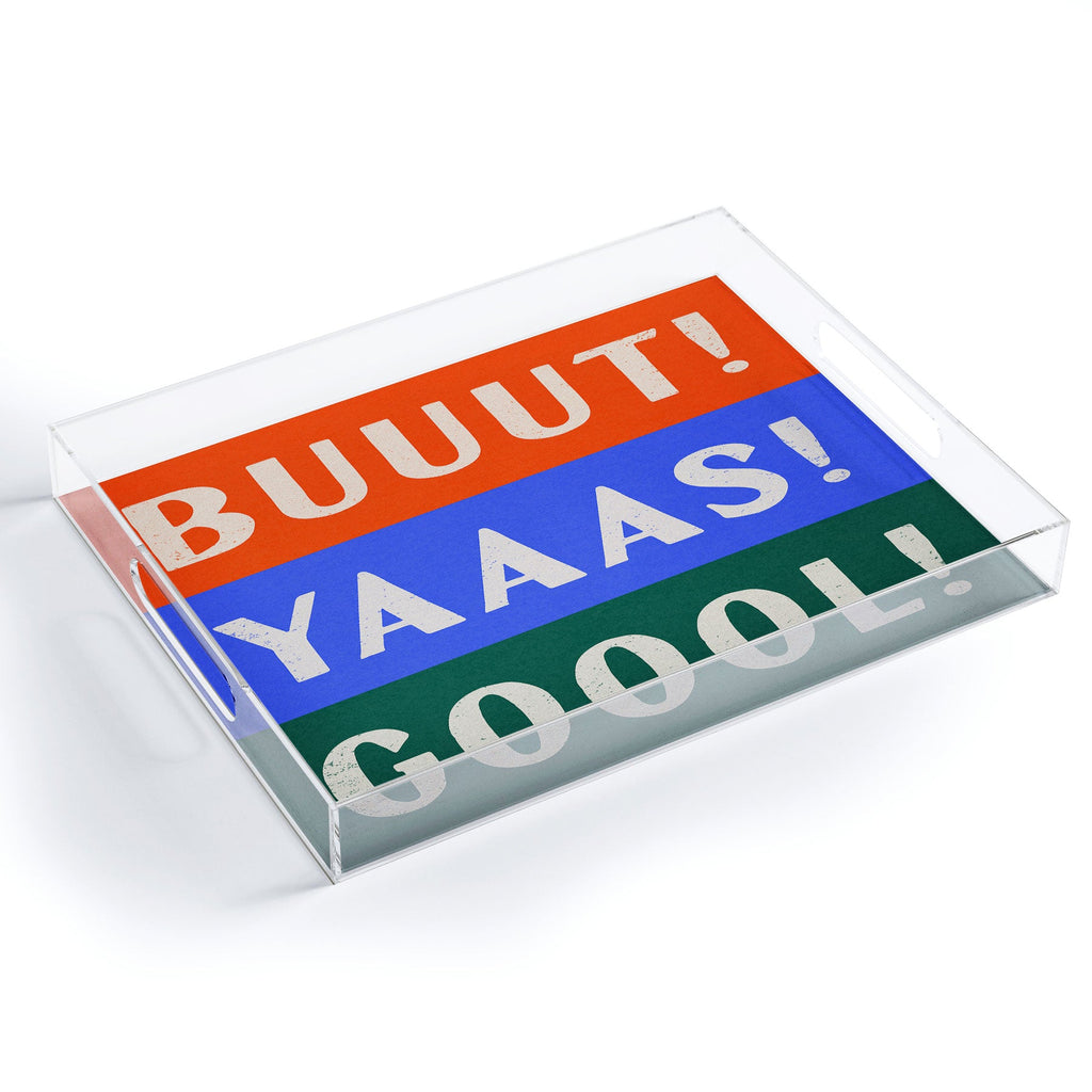 Society6 Design Studio Trilingual Goal Acrylic Tray