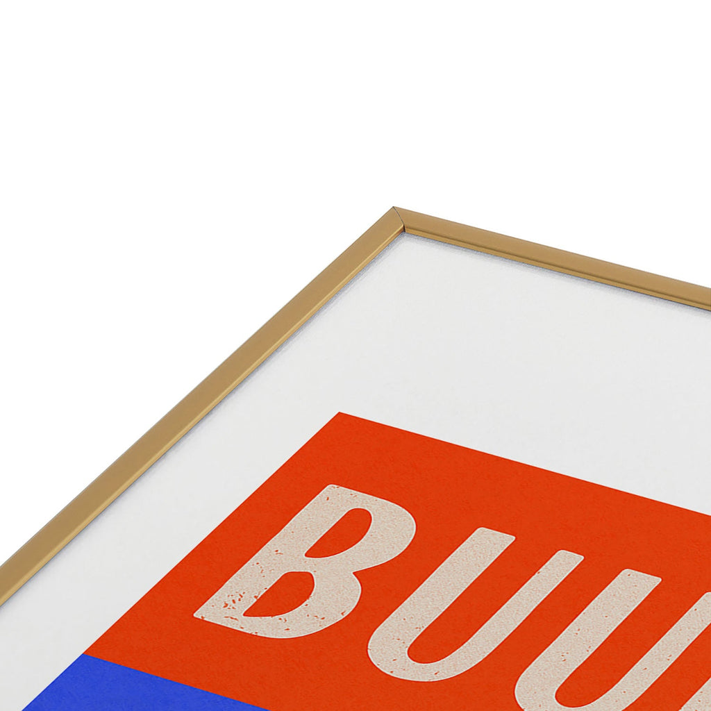 Society6 Design Studio Trilingual Goal Metal Framed Art Print