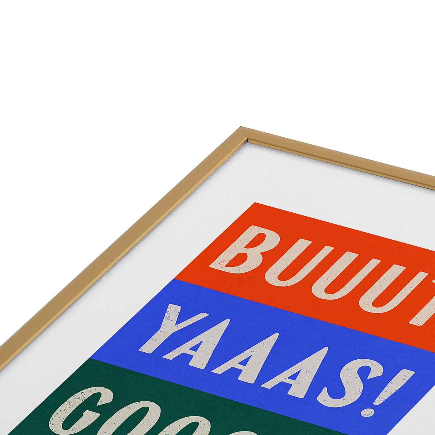 Society6 Design Studio Trilingual Goal Metal Framed Art Print