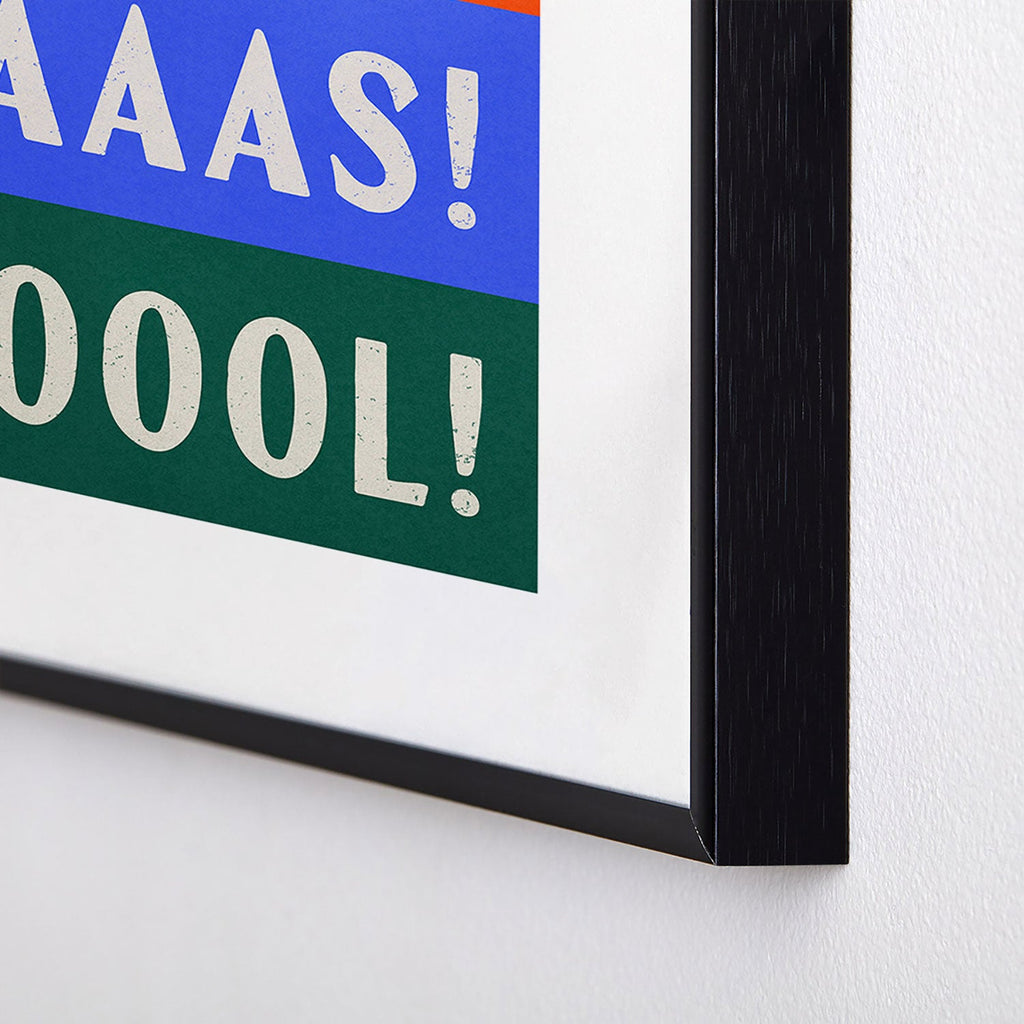 Society6 Design Studio Trilingual Goal Metal Framed Art Print