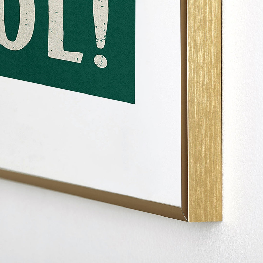 Society6 Design Studio Trilingual Goal Metal Framed Art Print