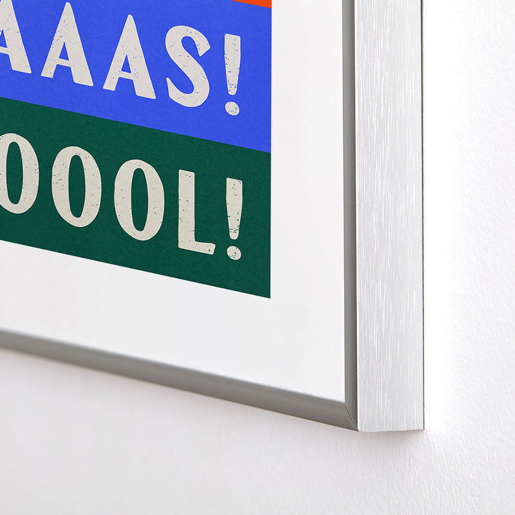 Society6 Design Studio Trilingual Goal Metal Framed Art Print