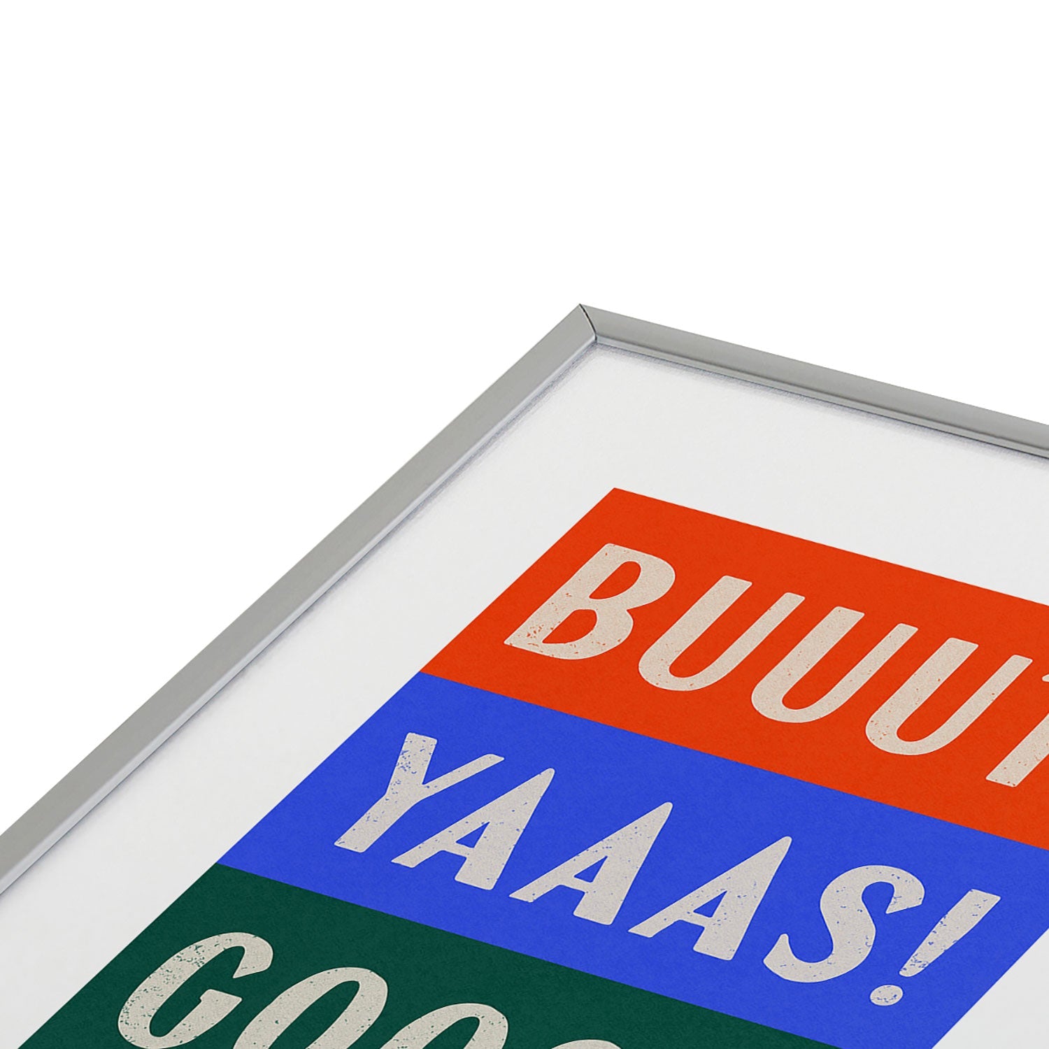 Society6 Design Studio Trilingual Goal Metal Framed Art Print