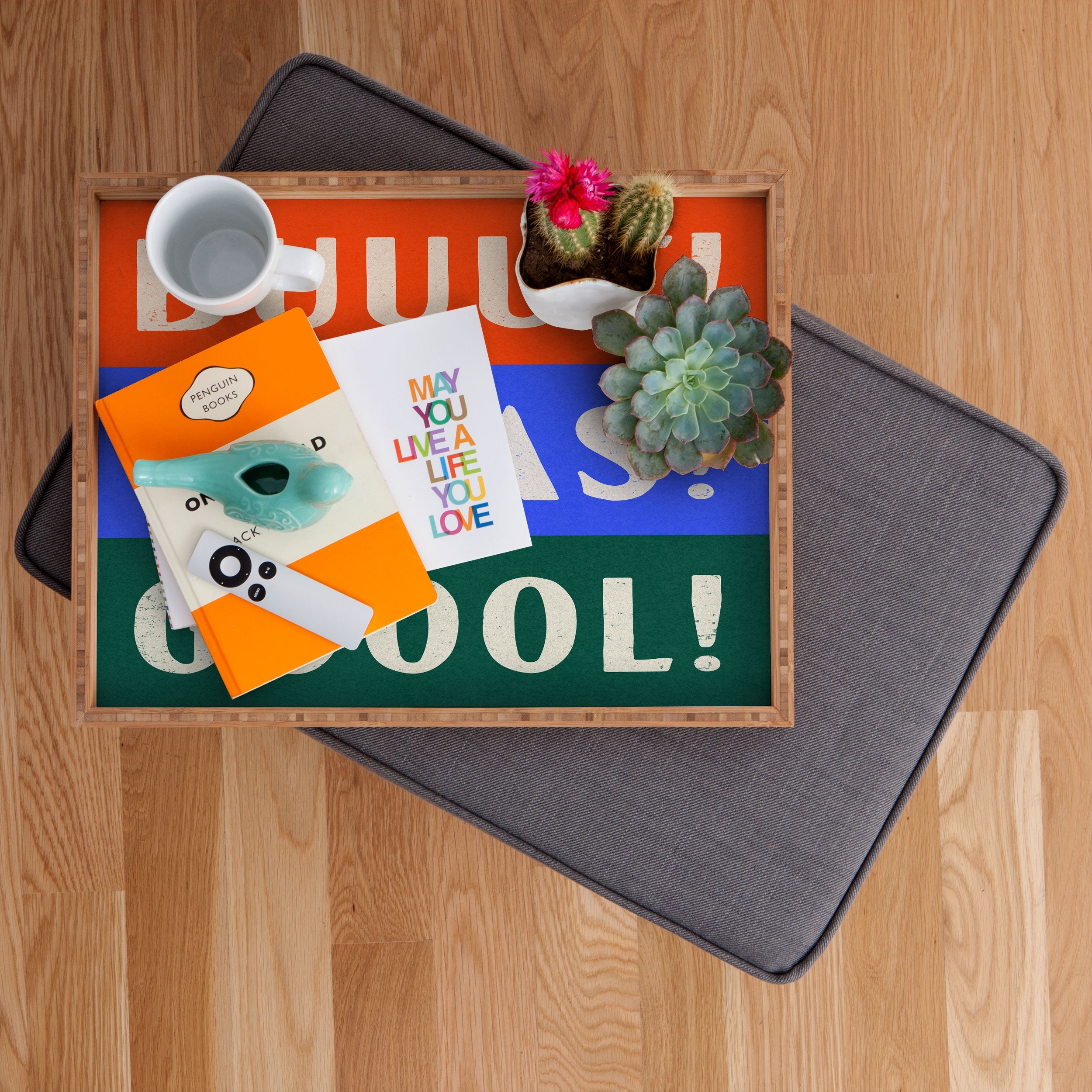 Society6 Design Studio Trilingual Goal Rectangular Tray