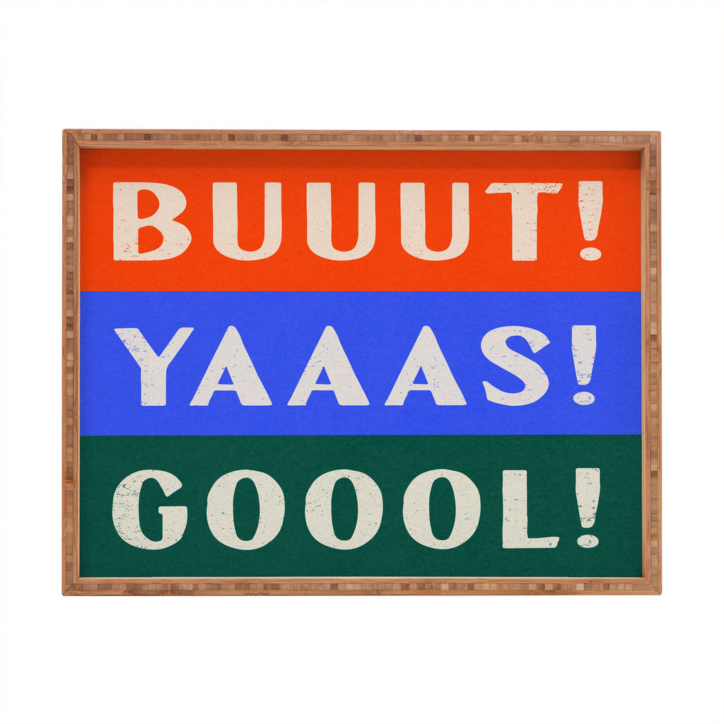 Society6 Design Studio Trilingual Goal Rectangular Tray