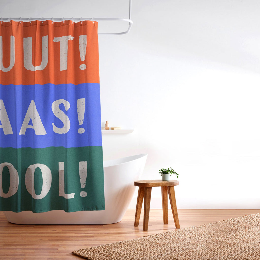 Society6 Design Studio Trilingual Goal Shower Curtain