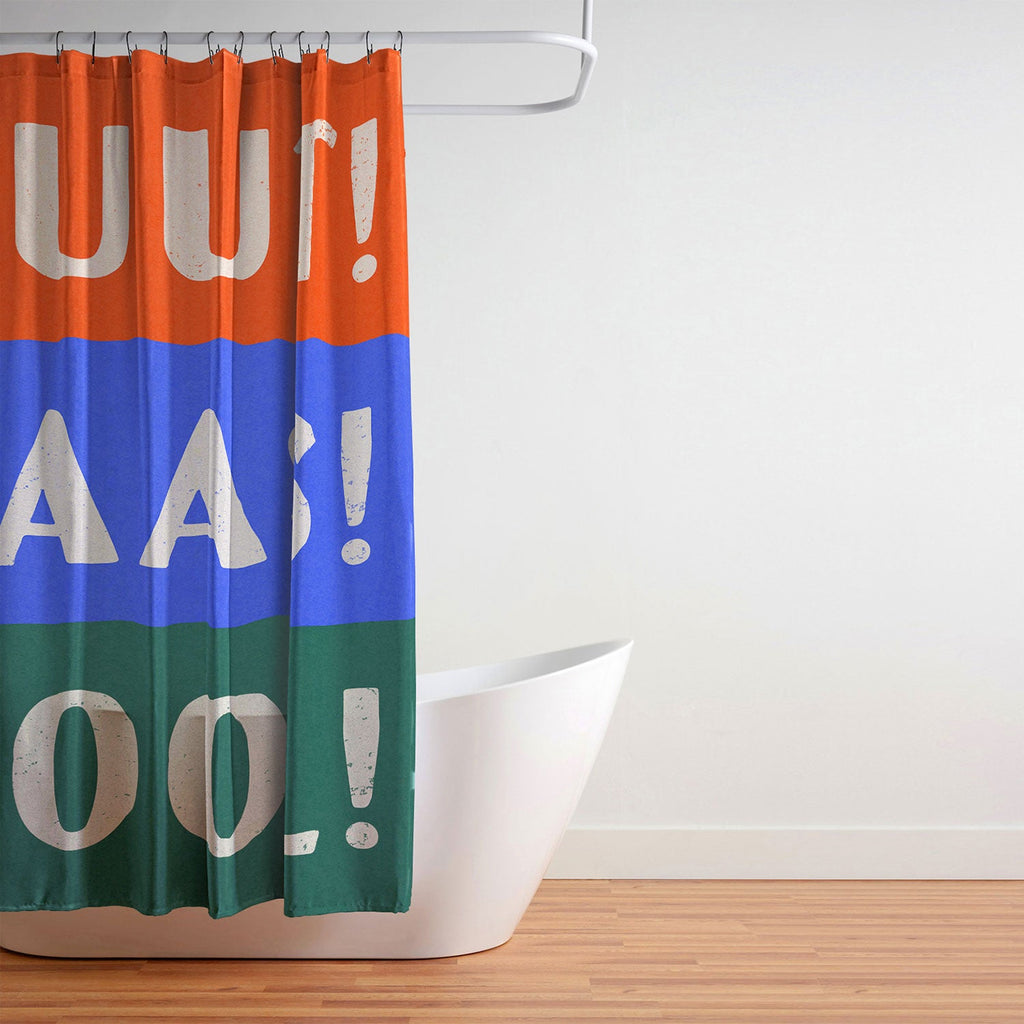 Society6 Design Studio Trilingual Goal Shower Curtain
