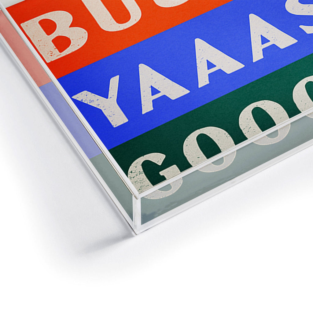 Society6 Design Studio Trilingual Goal Acrylic Tray