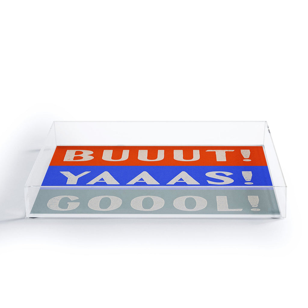 Society6 Design Studio Trilingual Goal Acrylic Tray