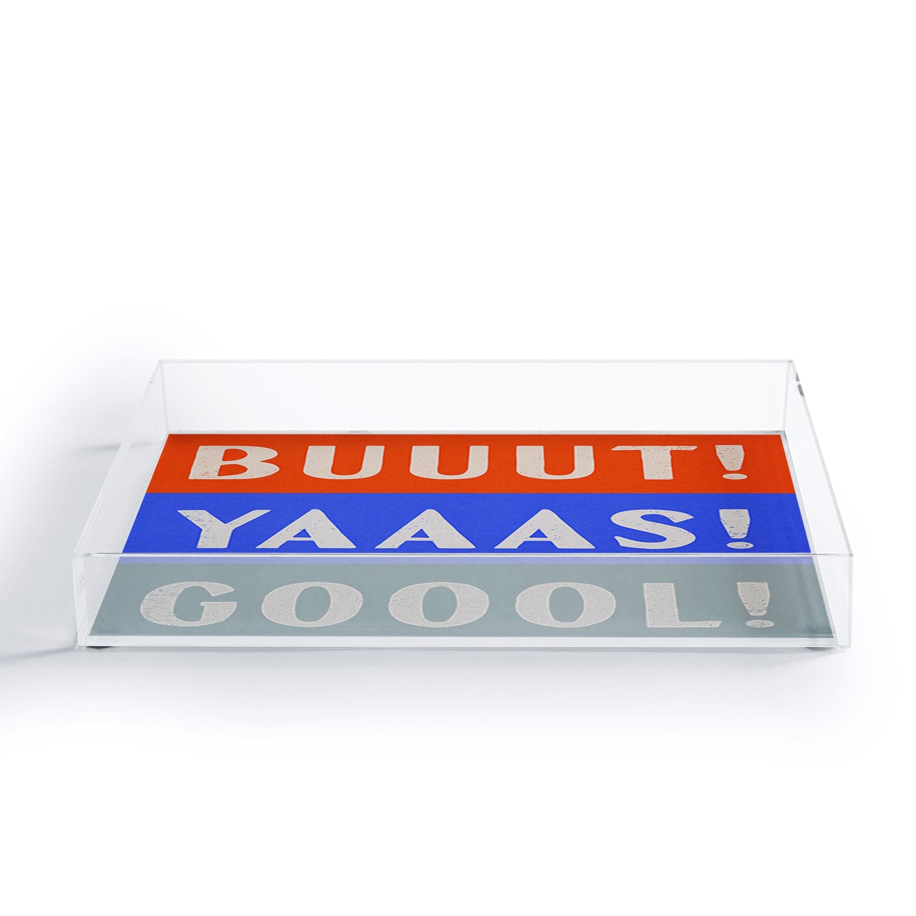 Society6 Design Studio Trilingual Goal Acrylic Tray