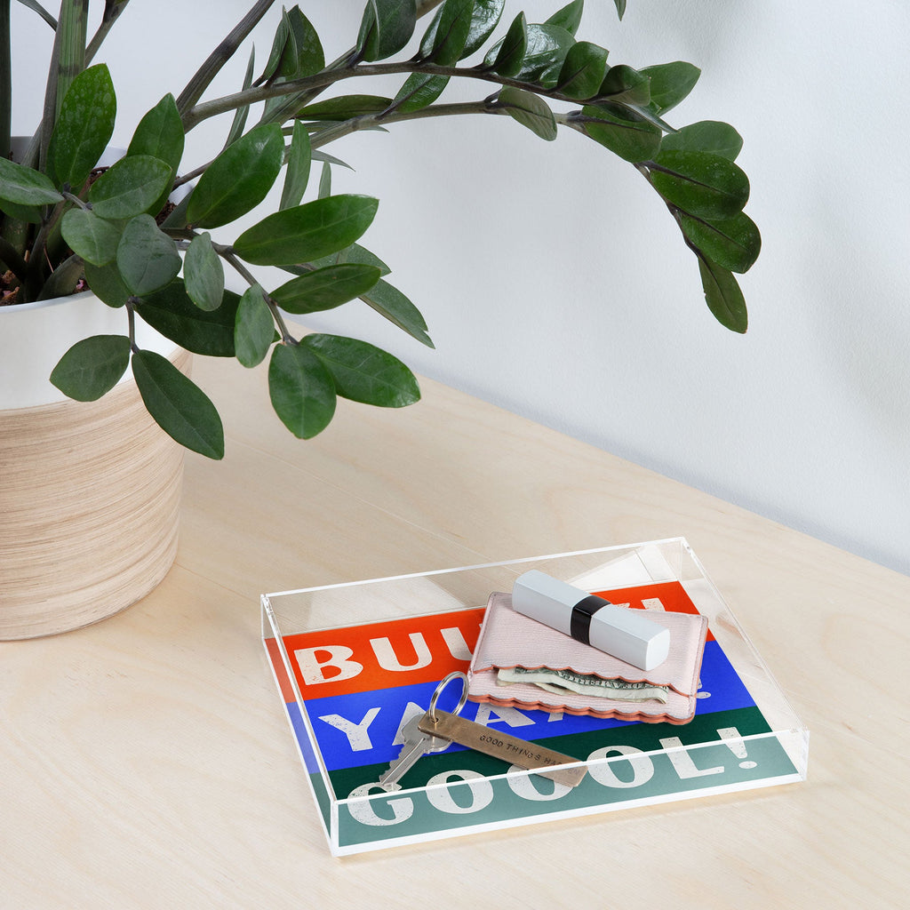Society6 Design Studio Trilingual Goal Acrylic Tray