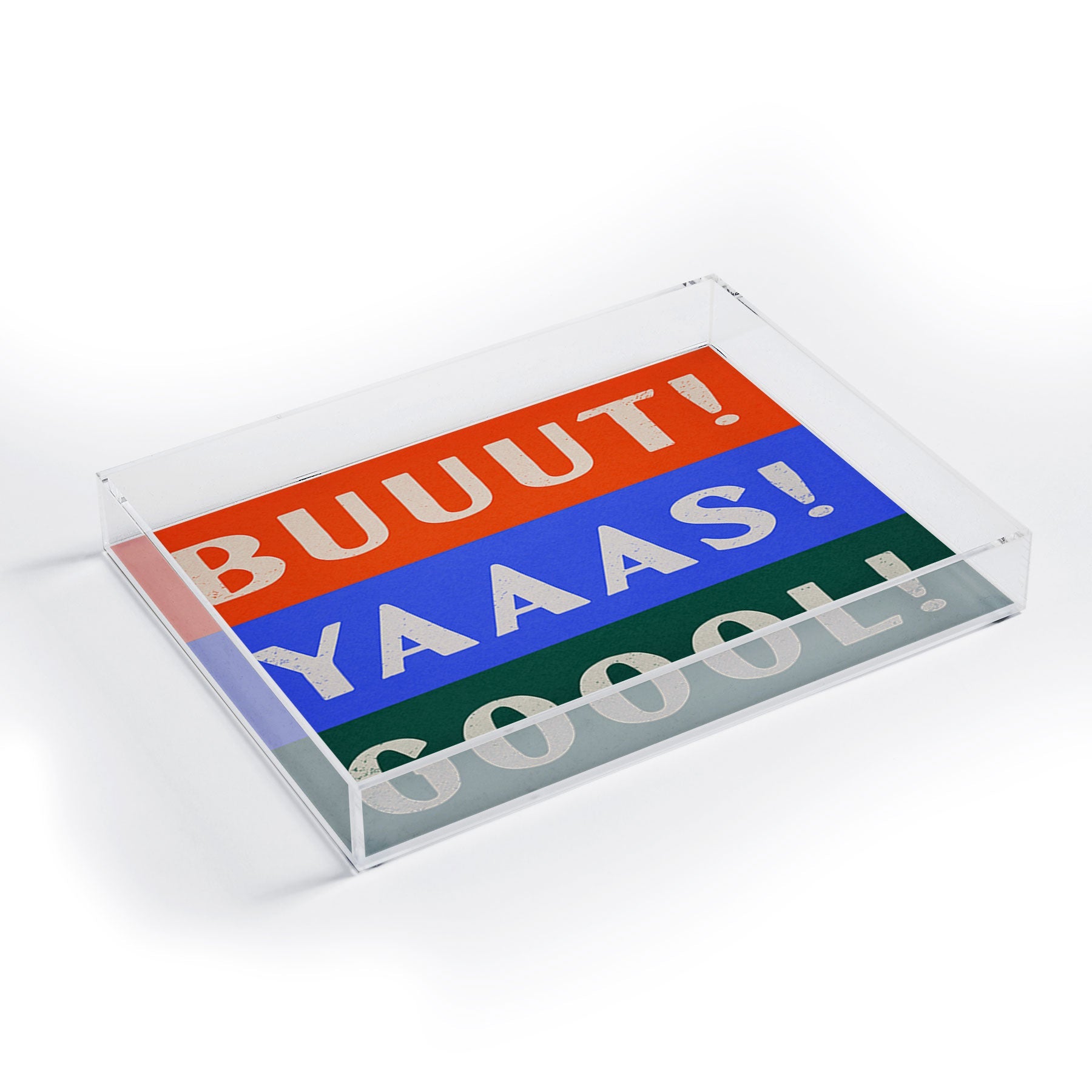 Society6 Design Studio Trilingual Goal Acrylic Tray