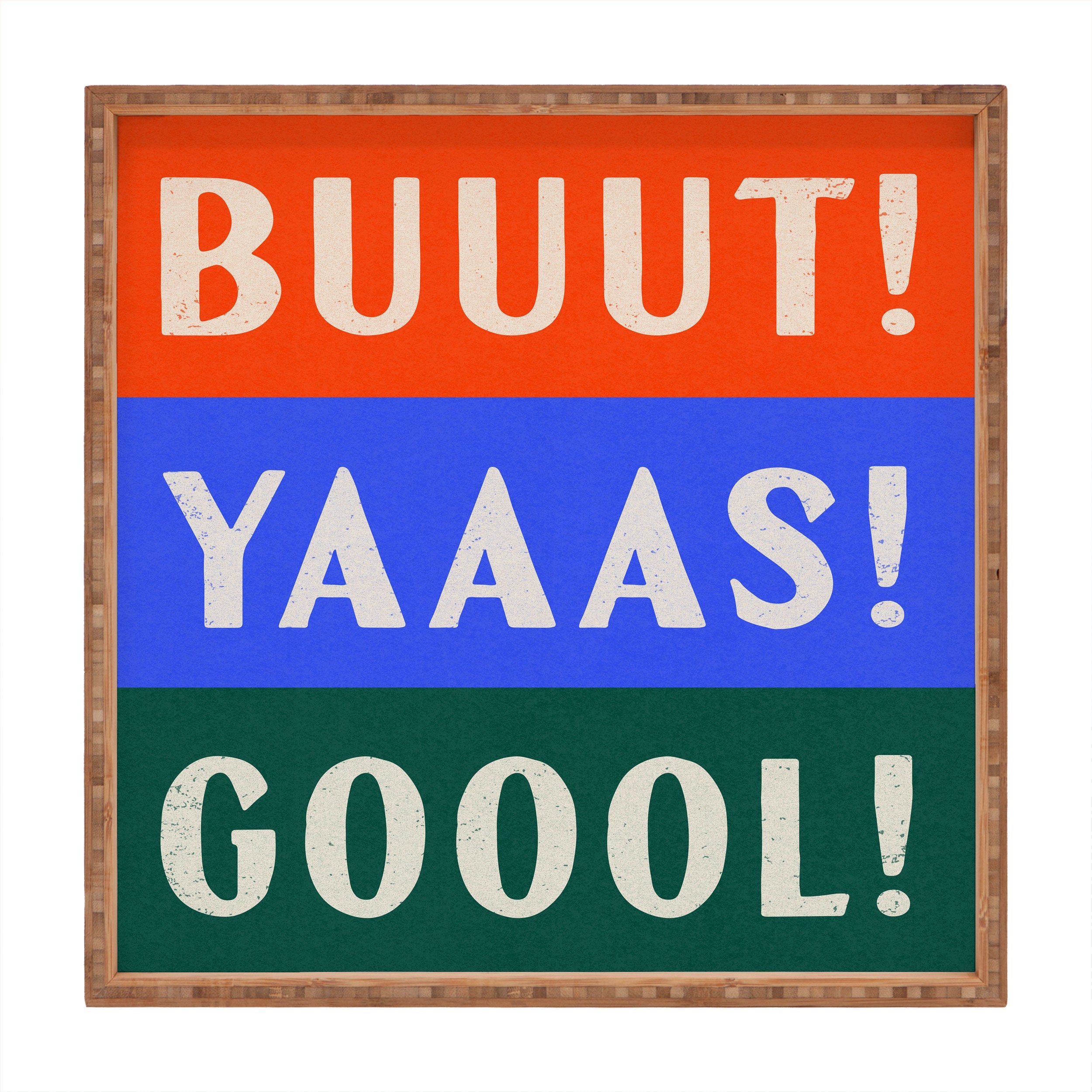 Society6 Design Studio Trilingual Goal Square Tray