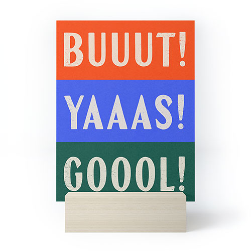 Society6 Design Studio Trilingual Goal Mini Art Print