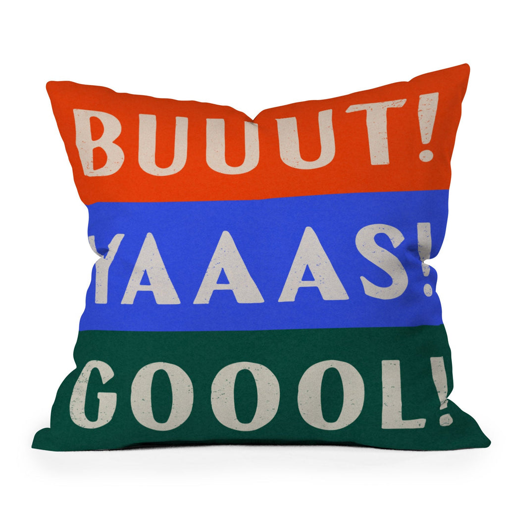 Society6 Design Studio Trilingual Goal Outdoor Throw Pillow