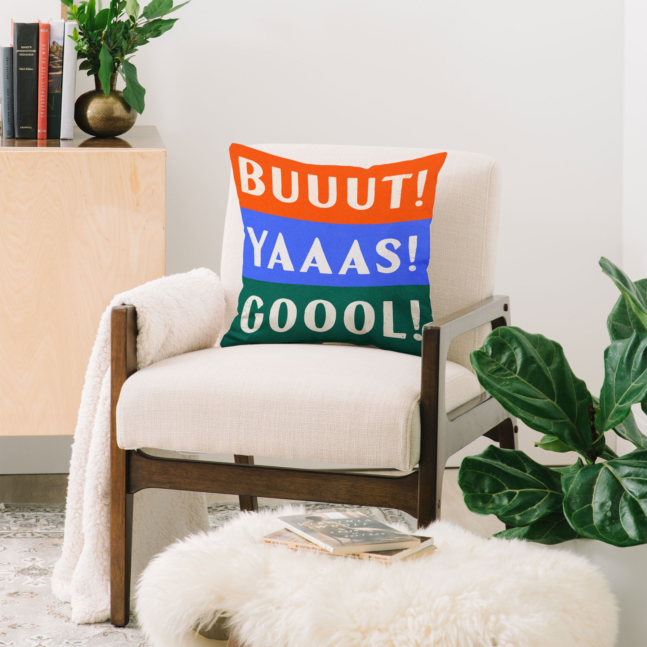 Society6 Design Studio Trilingual Goal Throw Pillow