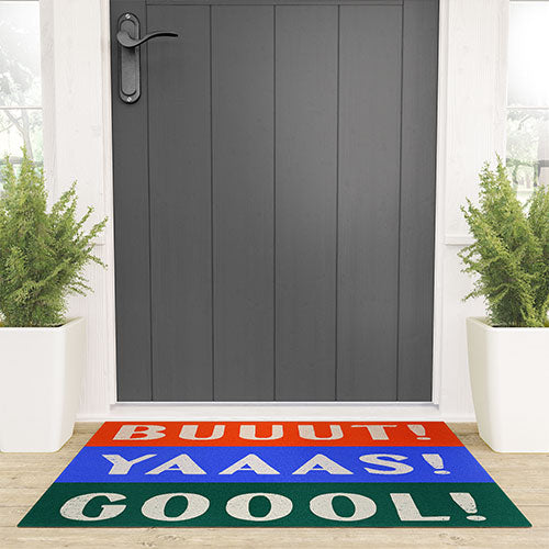 Society6 Design Studio Trilingual Goal Welcome Mat