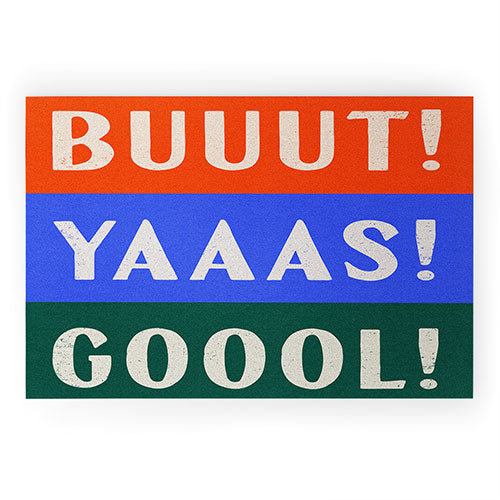 Society6 Design Studio Trilingual Goal Welcome Mat