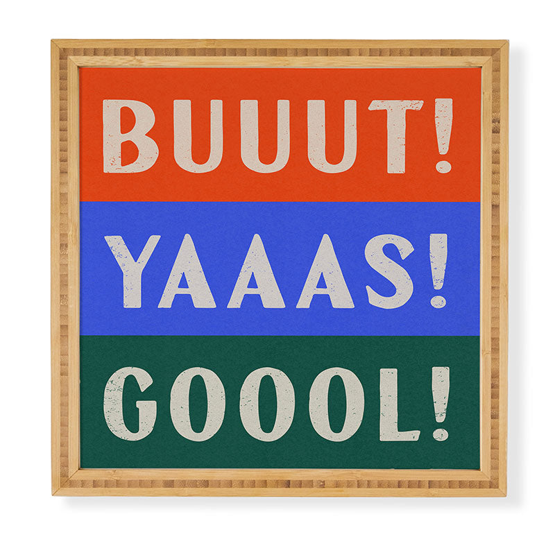 Society6 Design Studio Trilingual Goal Framed Wall Art