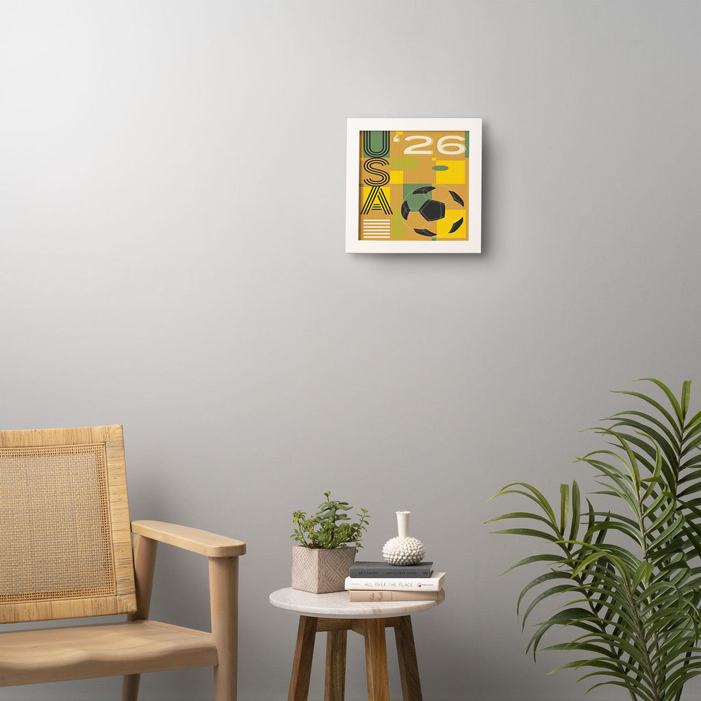 Society6 Design Studio USA 26 Soccer Poster 5 Color Framed Wall Art