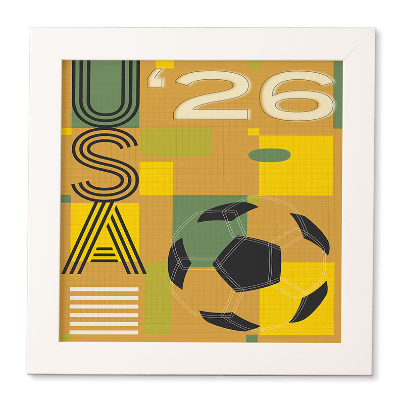 Society6 Design Studio USA 26 Soccer Poster 5 Color Framed Wall Art