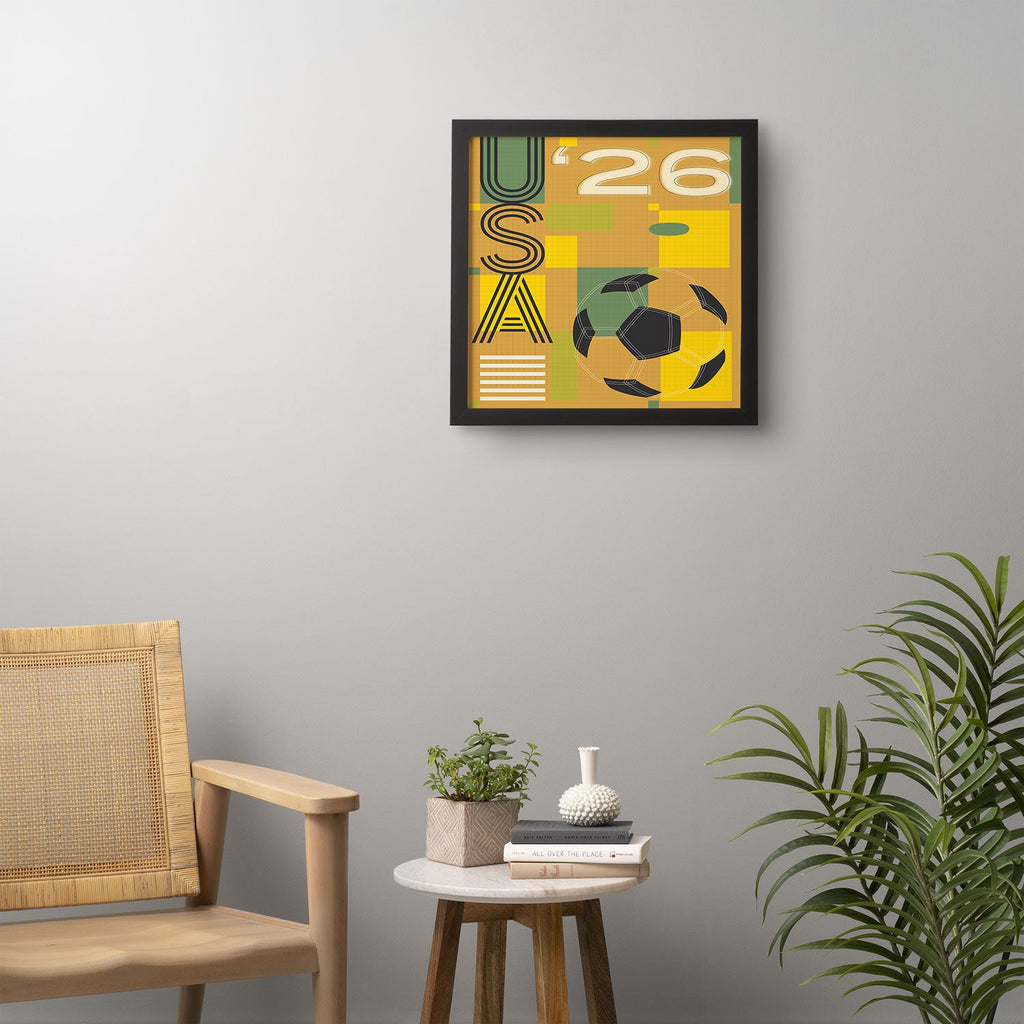 Society6 Design Studio USA 26 Soccer Poster 5 Color Framed Wall Art