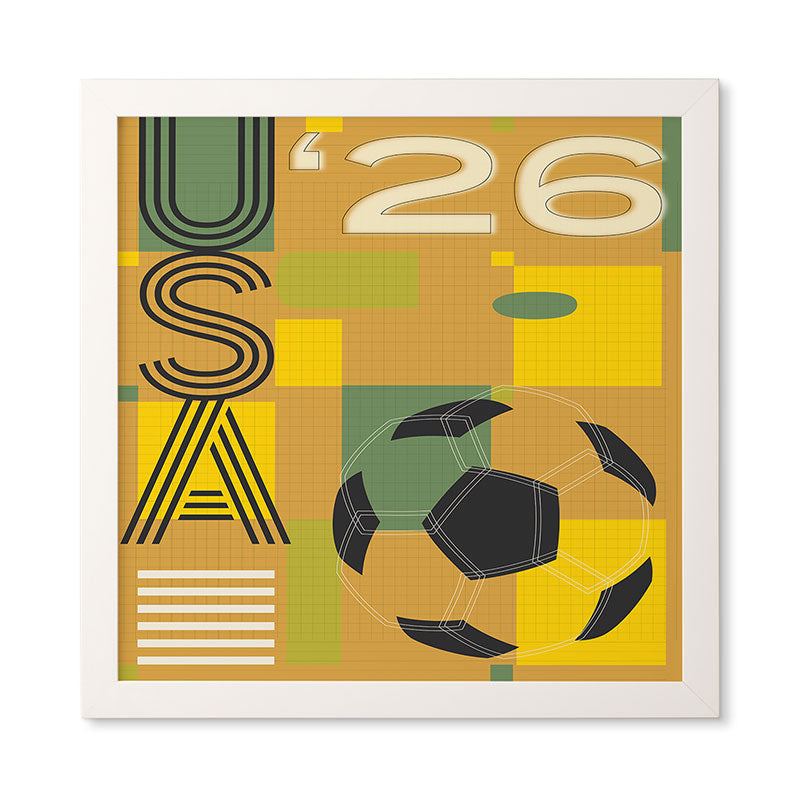 Society6 Design Studio USA 26 Soccer Poster 5 Color Framed Wall Art