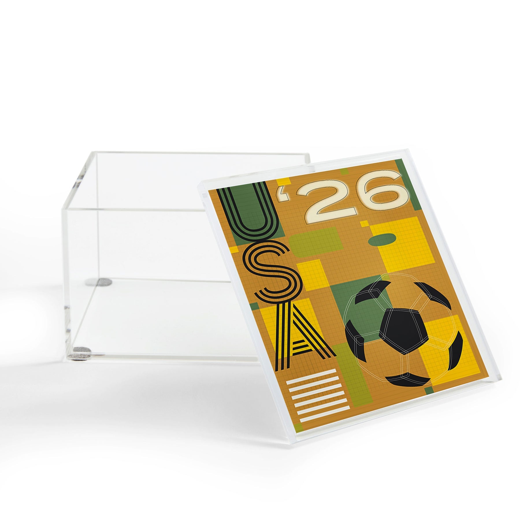 Society6 Design Studio USA 26 Soccer Poster 5 Color Acrylic Box