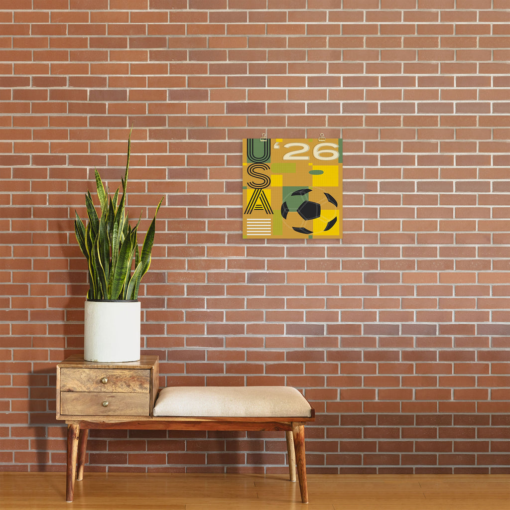 Society6 Design Studio USA 26 Soccer Poster 5 Color Art Print