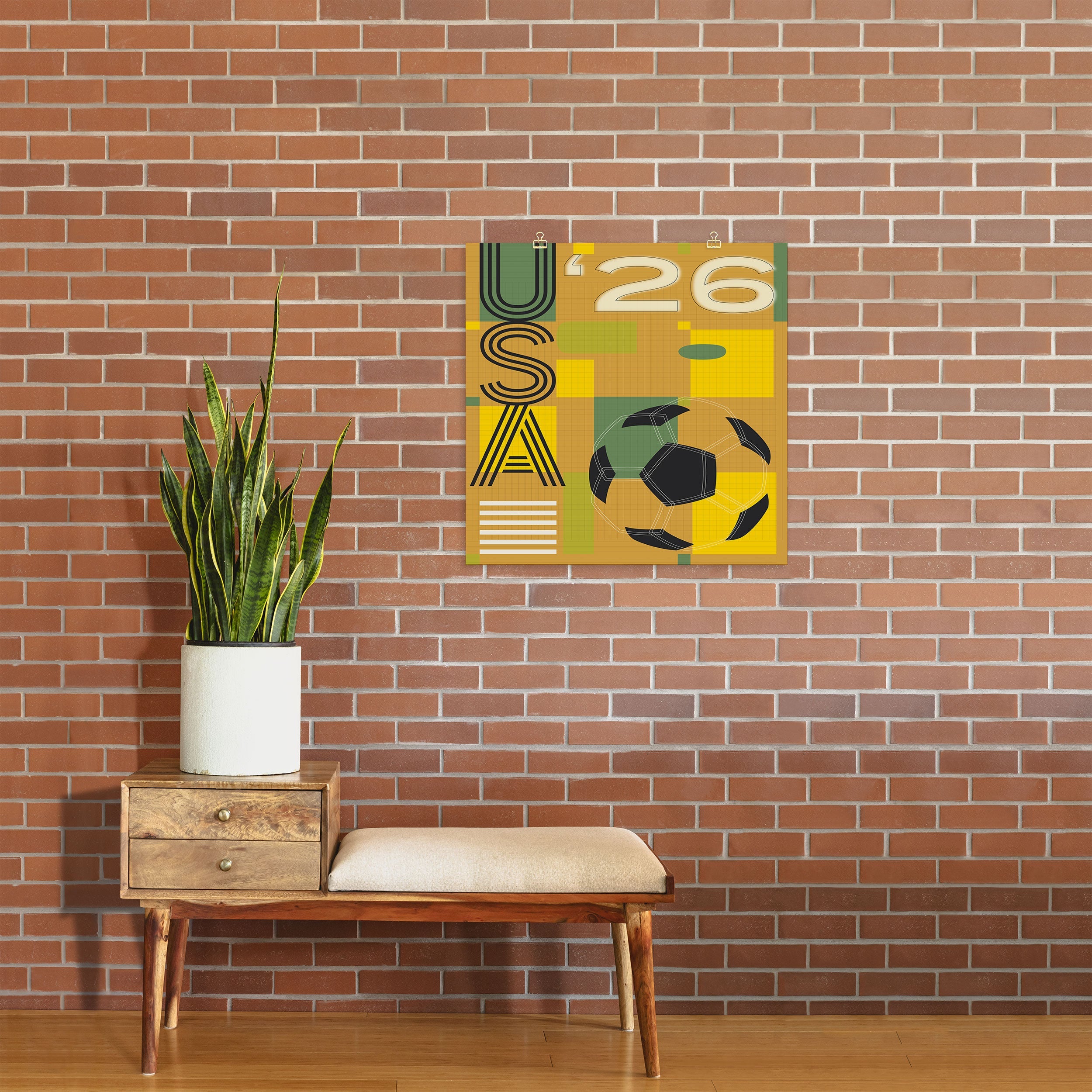 Society6 Design Studio USA 26 Soccer Poster 5 Color Art Print