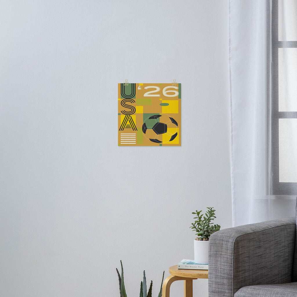 Society6 Design Studio USA 26 Soccer Poster 5 Color Art Print