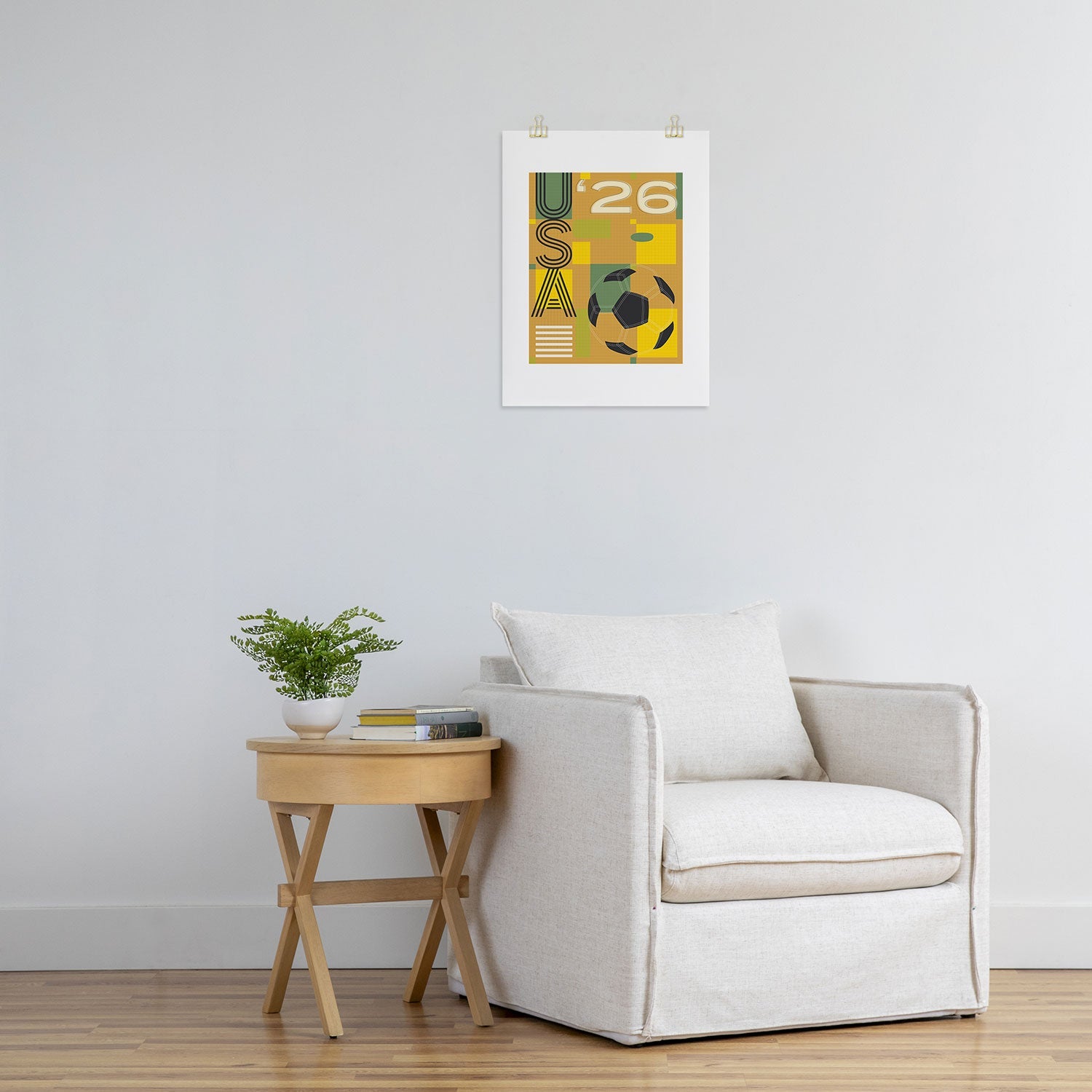 Society6 Design Studio USA 26 Soccer Poster 5 Color Art Print