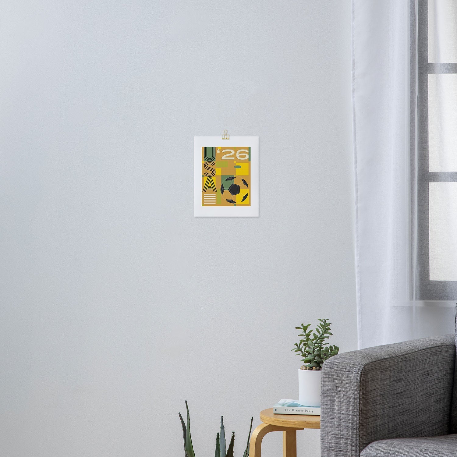 Society6 Design Studio USA 26 Soccer Poster 5 Color Art Print