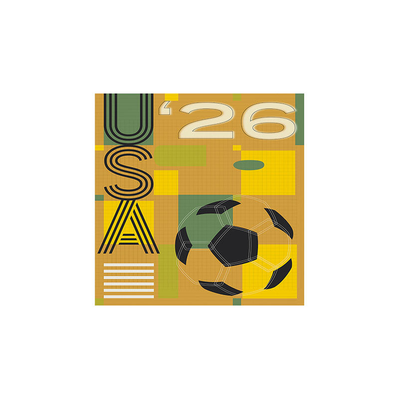 Society6 Design Studio USA 26 Soccer Poster 5 Color Art Print