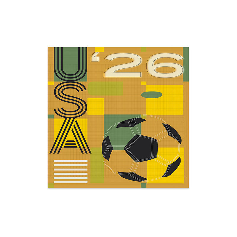 Society6 Design Studio USA 26 Soccer Poster 5 Color Art Print