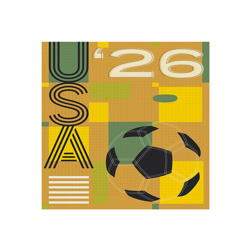 Society6 Design Studio USA 26 Soccer Poster 5 Color Art Print