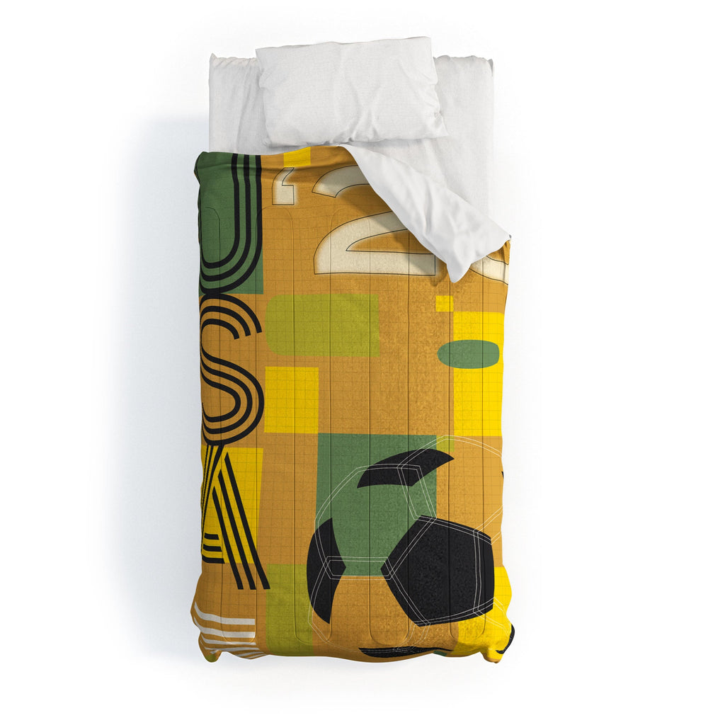 Society6 Design Studio USA 26 Soccer Poster 5 Color Comforter