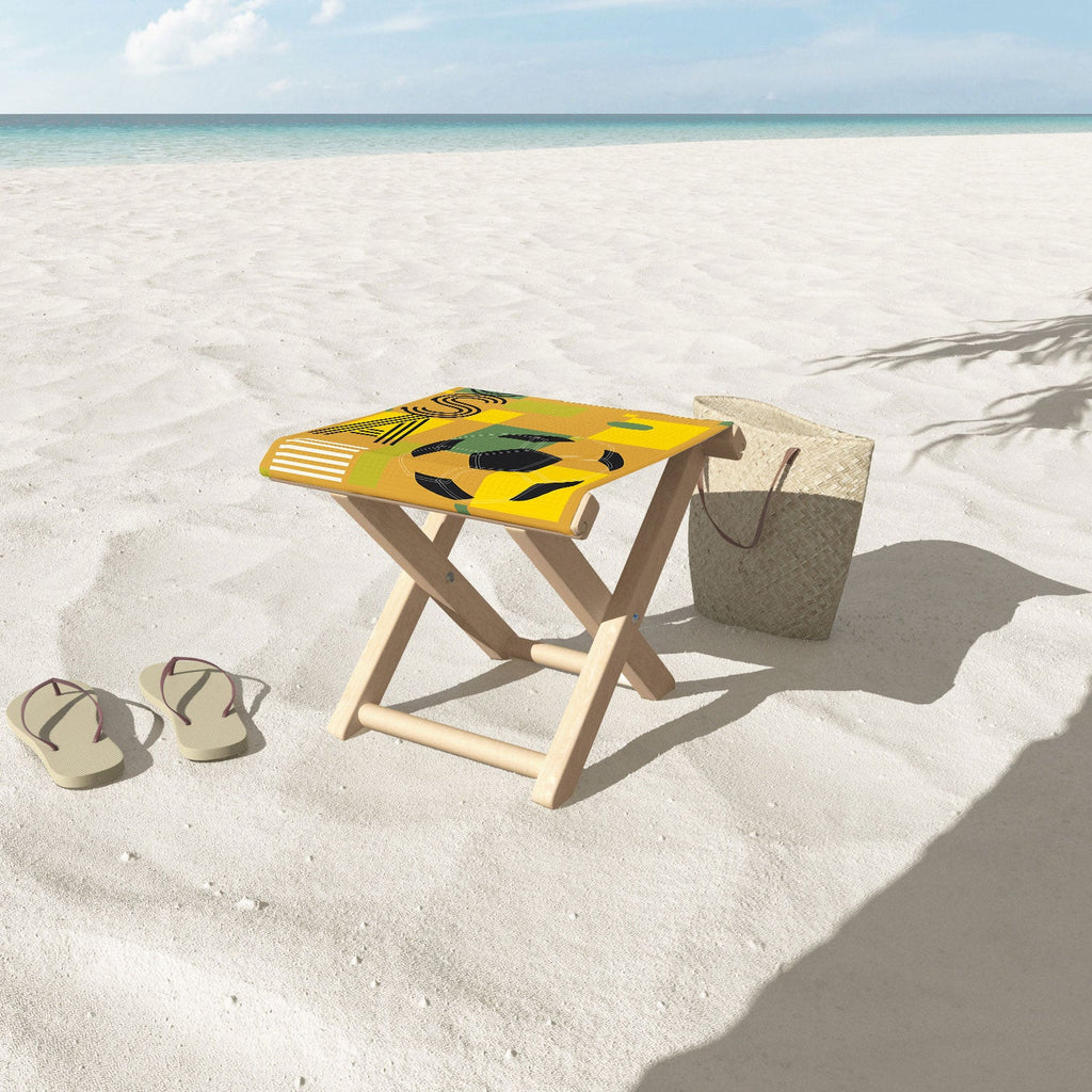 Society6 Design Studio USA 26 Soccer Poster 5 Color Folding Stool