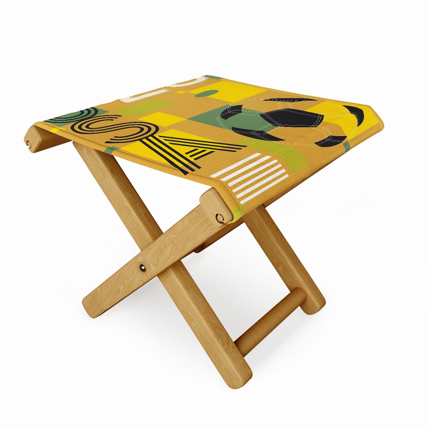 Society6 Design Studio USA 26 Soccer Poster 5 Color Folding Stool