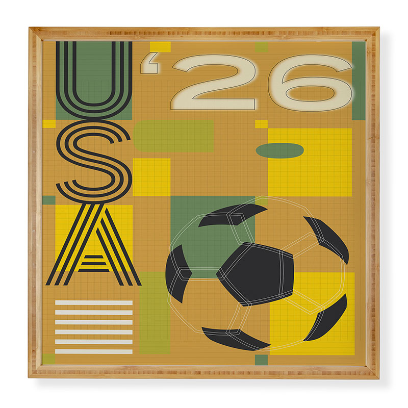 Society6 Design Studio USA 26 Soccer Poster 5 Color Framed Wall Art