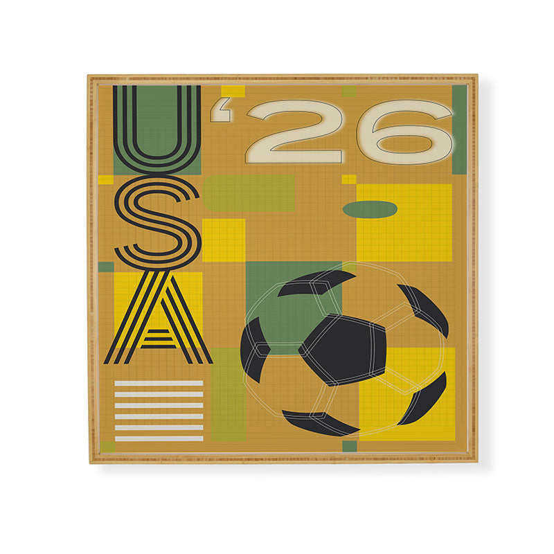 Society6 Design Studio USA 26 Soccer Poster 5 Color Framed Wall Art