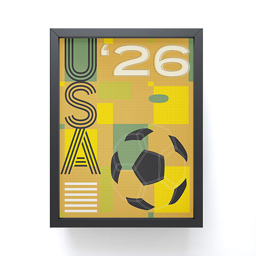 Society6 Design Studio USA 26 Soccer Poster 5 Color Framed Mini Art Print