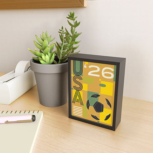 Society6 Design Studio USA 26 Soccer Poster 5 Color Framed Mini Art Print