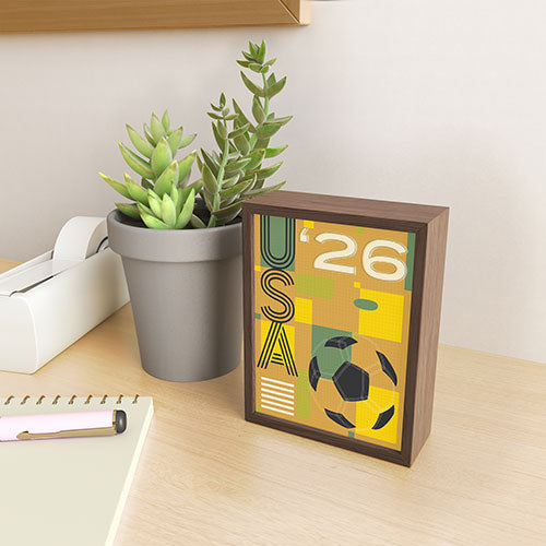 Society6 Design Studio USA 26 Soccer Poster 5 Color Framed Mini Art Print