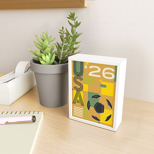 Society6 Design Studio USA 26 Soccer Poster 5 Color Framed Mini Art Print
